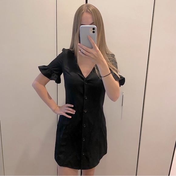 Zara Dresses & Skirts - Zara black button up dress - size XS